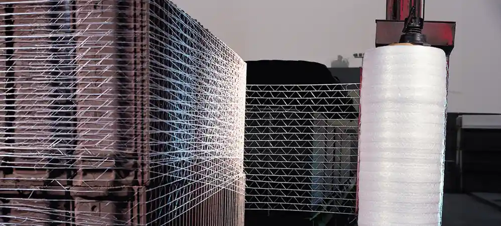 Pallet wrap on the pallet